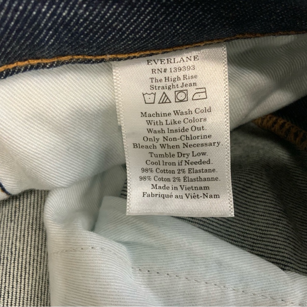 Everlane The High Rise Straight Jeans. Women’s Size 25‎ Regular. - Picture 9 of 10